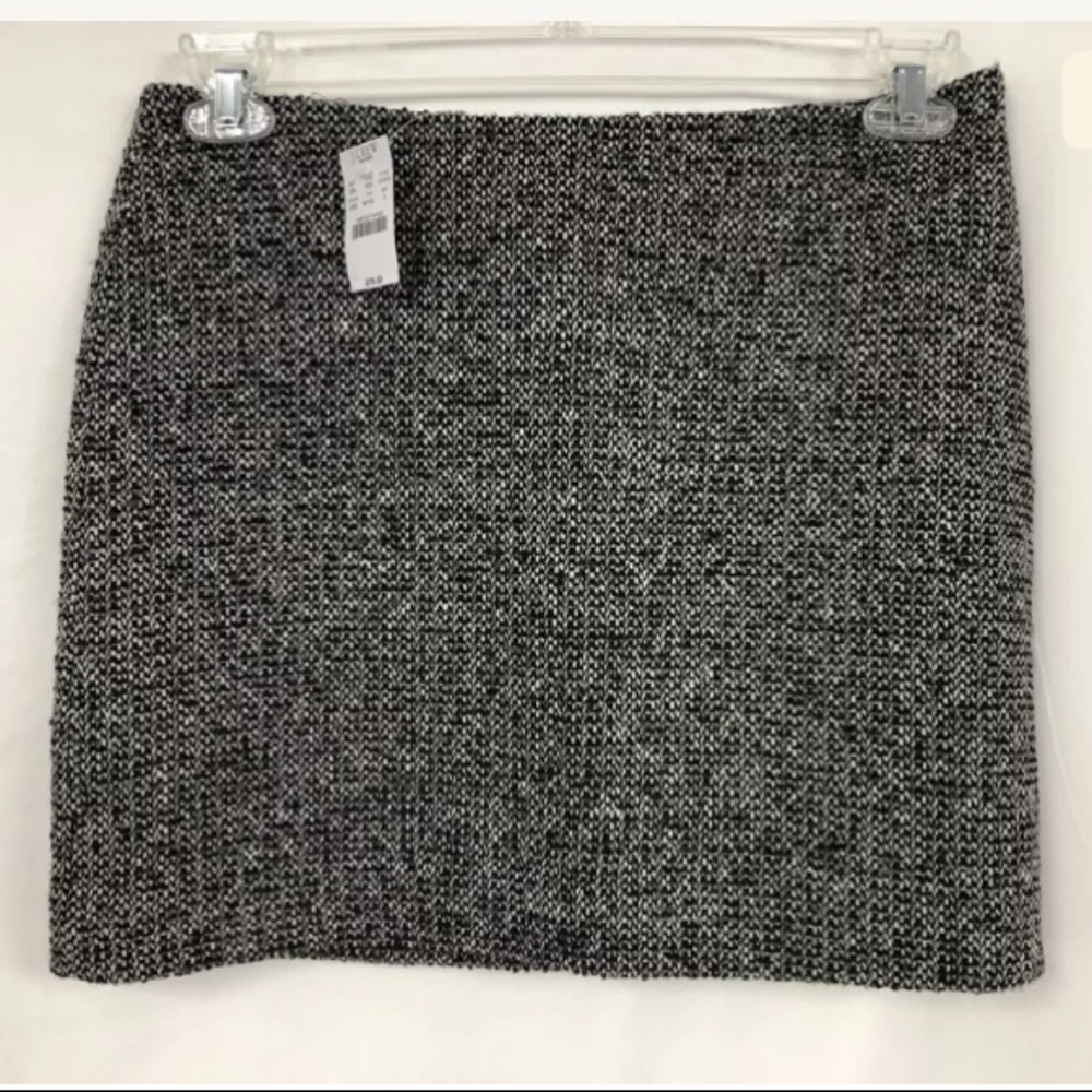 J CREW BLACK SPECKLED MINI SKIRT 6
